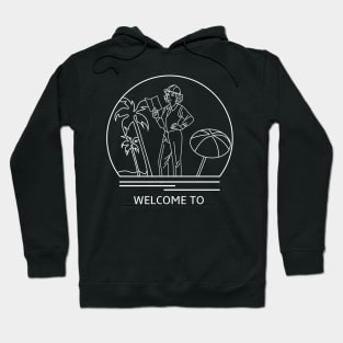 Welcome To Minimalist Line Drawing - Board Game Inspired Graphic - Tabletop Gaming  - BGG Hoodie